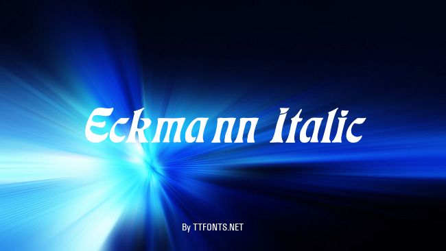 Eckmann Italic example